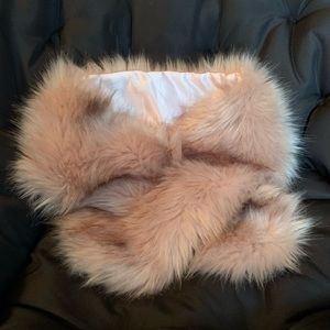 Artificial wool scarf